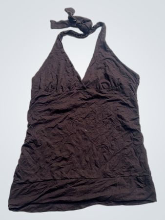 Braunes Neckholder-Top