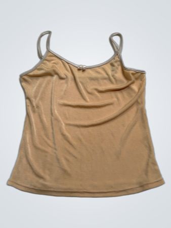Tan-Camisole mit grauer Einfassung