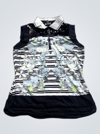 SPORTALM Ärmelloses Poloshirt mit Blumenmuster