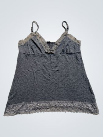Tezenis Graues Cami-Top mit Spitzenbesatz