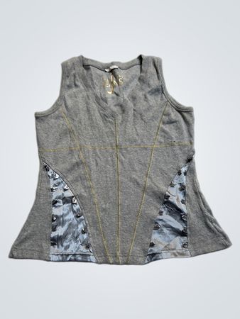 Fiorella Rubino graues ärmelloses Top