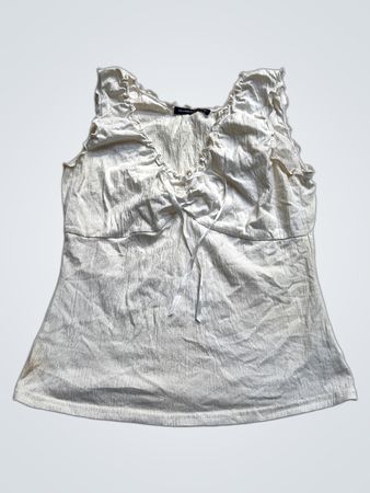 Brandy Melville Cream gerafftes Tanktop