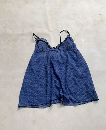 Blau gemustertes Babydoll
