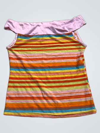 J & D gestreiftes Off-Shoulder-Oberteil