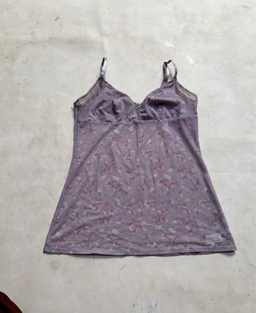 LOVABLE Camisole mit Blumenmuster und Spitzenbesatz