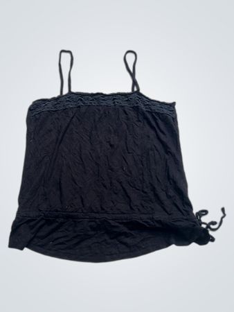 Premierole schwarzes Top mit Spitzenbesatz