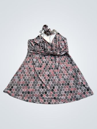 Farby Floral Print Neckholder-Kleid