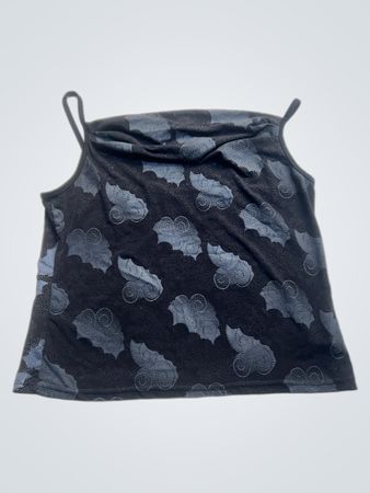 Pure Simple Schwarzes bedrucktes Tanktop