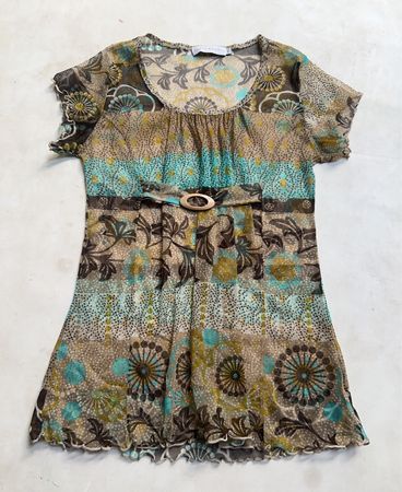 Cache Cache Floral Print Sheer Mini Dress