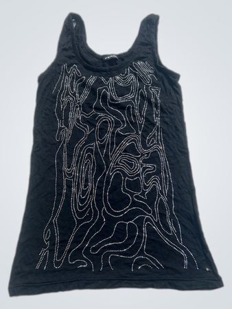 Motivi Schwarzes verziertes Tanktop