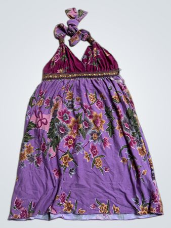 Rainbow Collection Floral Neckholder-Kleid