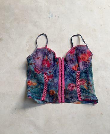 Intimo Tre Corsett-Top mit Blumenmuster