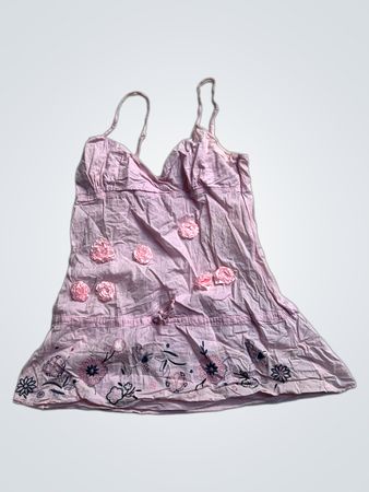 Straboski Pink Dress mit Blumen- und Schmetterlingsmuster