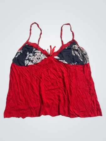 NEBULA Rotes Blumen-Cami-Top