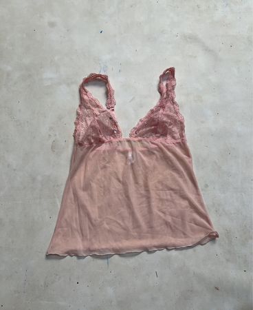 Revers Rosa Spitzenbesatz Baby-Doll