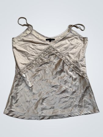 SAINT TROPEZ Spitzenbesatz-Cami-Top