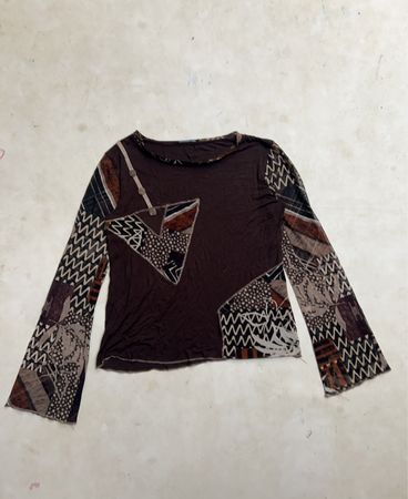3 suisses collection Langarm-Patchwork-Oberteil