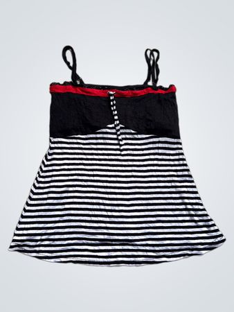 NO EXCUSE Regata listrada em preto e branco