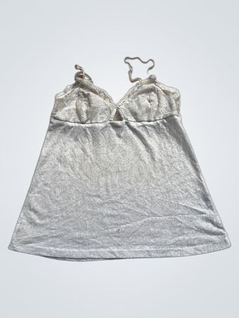 Undiz Weißes Spitzenbesatz-Cami