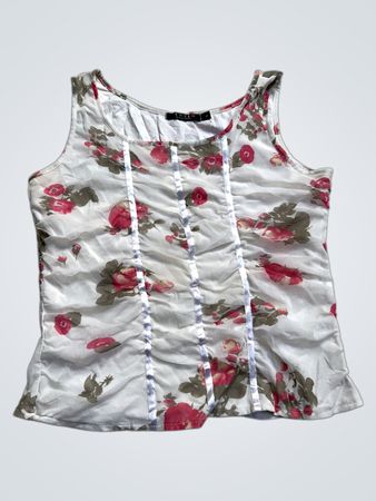 ENSEN Women Only Blumen-gesmoktes Tanktop