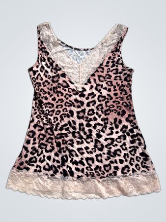 Tezenis Leopardenmuster-Spitzenbesatz-Trägertop