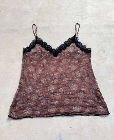 Tezenis Cami-Oberteil mit floraler Spitzenborte