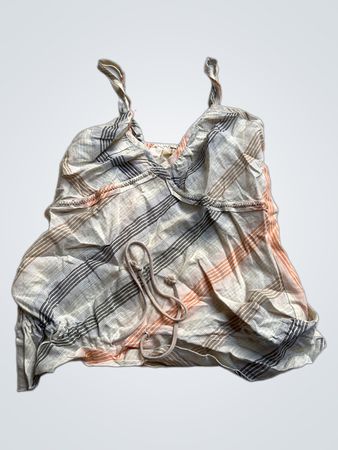 Gestreiftes Tanktop mit Kordelzug