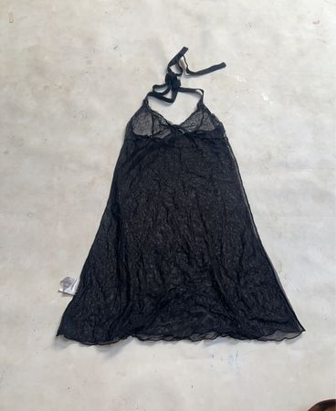 Cannelle Black Lace Neckholder-Nachthemd