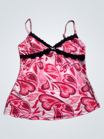 Rosa Herzmuster-Camisole