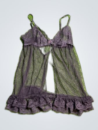 Victoria's Secret Black Lace Chemise