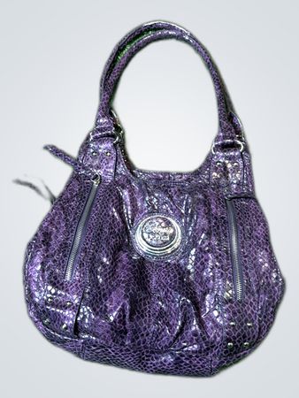 Benna De Rossi Purple Snake Print Shoulder Bag