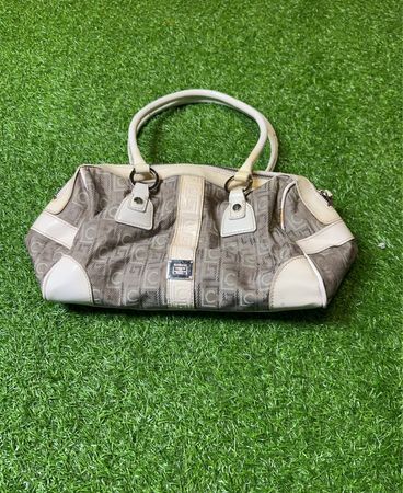 Liz Claiborne Grey Monogram Tote Bag