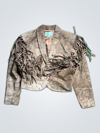 Brown Suede Fringe Jacket