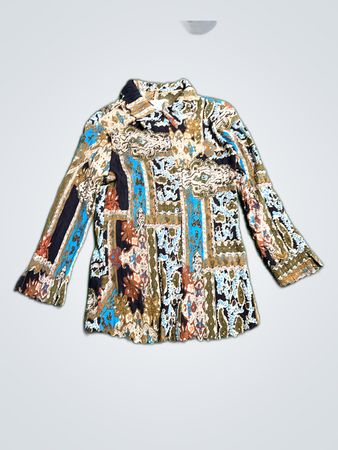 Christopher & Banks Printed Long Sleeve Blouse