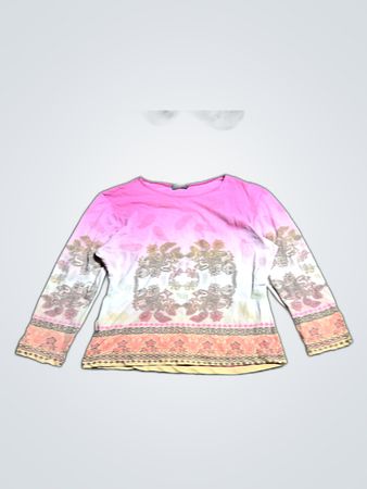 LIA Pink Floral Long Sleeve Top