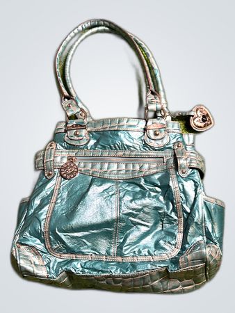Gennara De Rossi Teal Structured Handbag