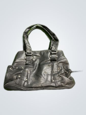 Black Leather Tote Handbag