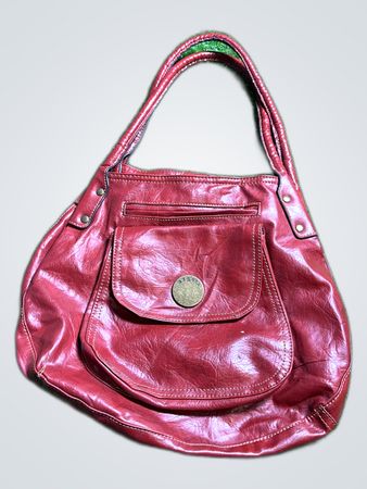 Red Leather Tote Bag