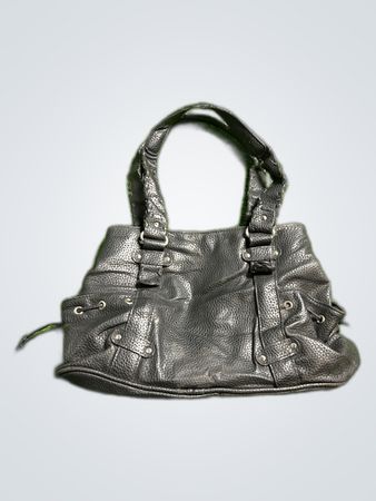Black Studded Leather Small Handbag