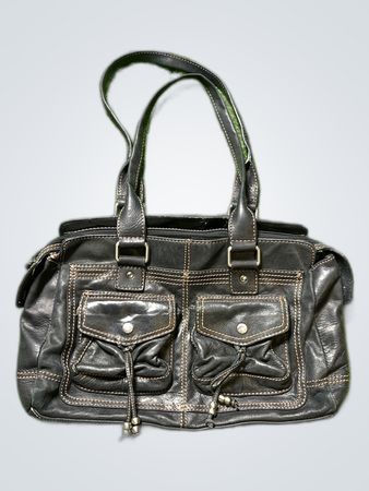 Franco Sarto Black Leather Shoulder Bag