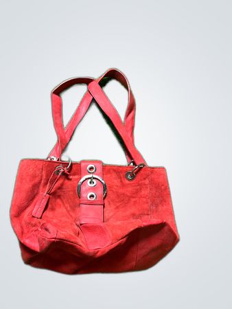 Red Suede Small Handbag
