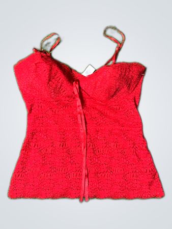Red Lace Camisole Top