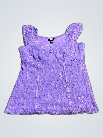 Studio 1940 Purple Lace Camisole Top
