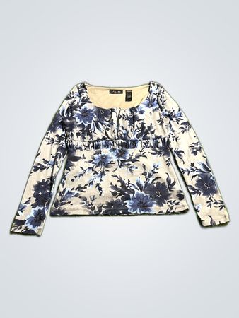 Liz Claiborne Printed Long Sleeve Blouse