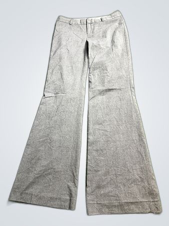Banana Republic Martin Fit Gray Pinstripe Flared Trousers