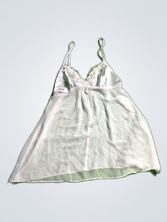 Unbranded White Lace Trim Slip Dress