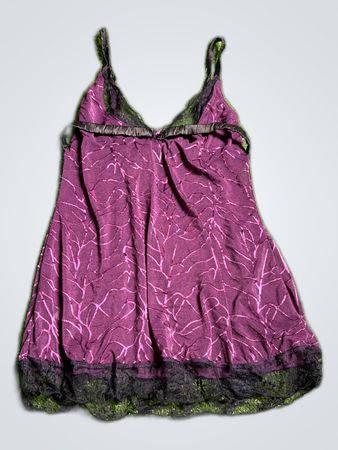 Purple Chemise with Black Trim