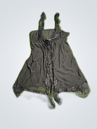 Black Lace Trim Mini Dress