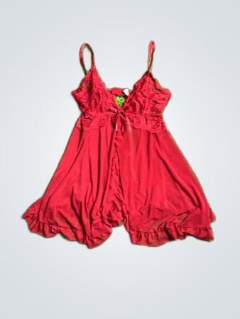Red Lace Slip Dress