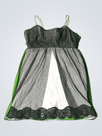 Sheer Lace Trim Mini Dress
